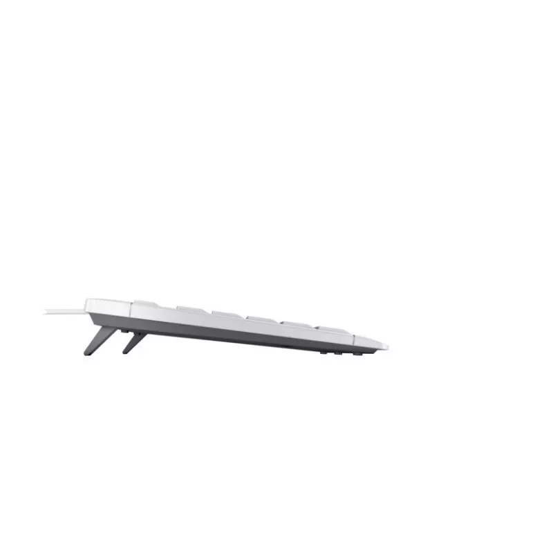 Cherry STREAM TKL belaidė klaviatūra USB QWERTZ balta, žirklinis mechanizmas, 94 klavišai, 1,8 m laidas