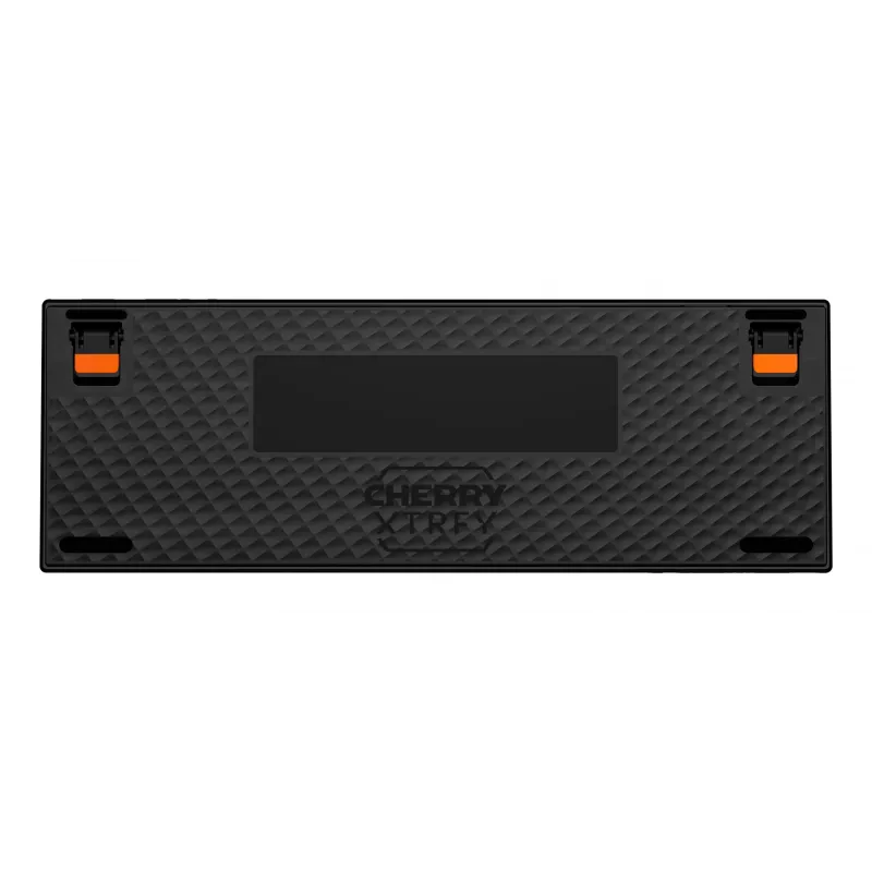Mechaninė žaidimų klaviatūra Cherry K5 Pro TMR Compact — 65% išdėstymas, QWERTZ, RGB foninis apšvietimas, USB laidas, 2 m, juoda/oranžinė