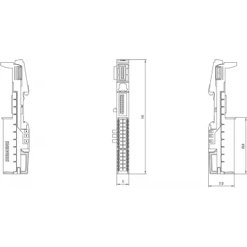 Siemens 6ES7193-6BP40-0DA1 elektriniai gnybtai