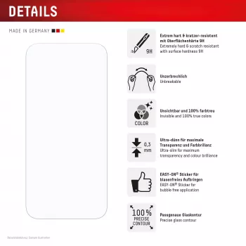 Displex Smart Glass (9H) Apple iPhone 16 Pro Max, tvirtas stiklas su EASY-ON® lipdukais