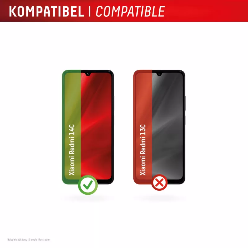 Displex Smart Glass (9H) apsauginis stiklas Xiaomi Redmi 14C, su montavimo lipduku, nedūžtantis