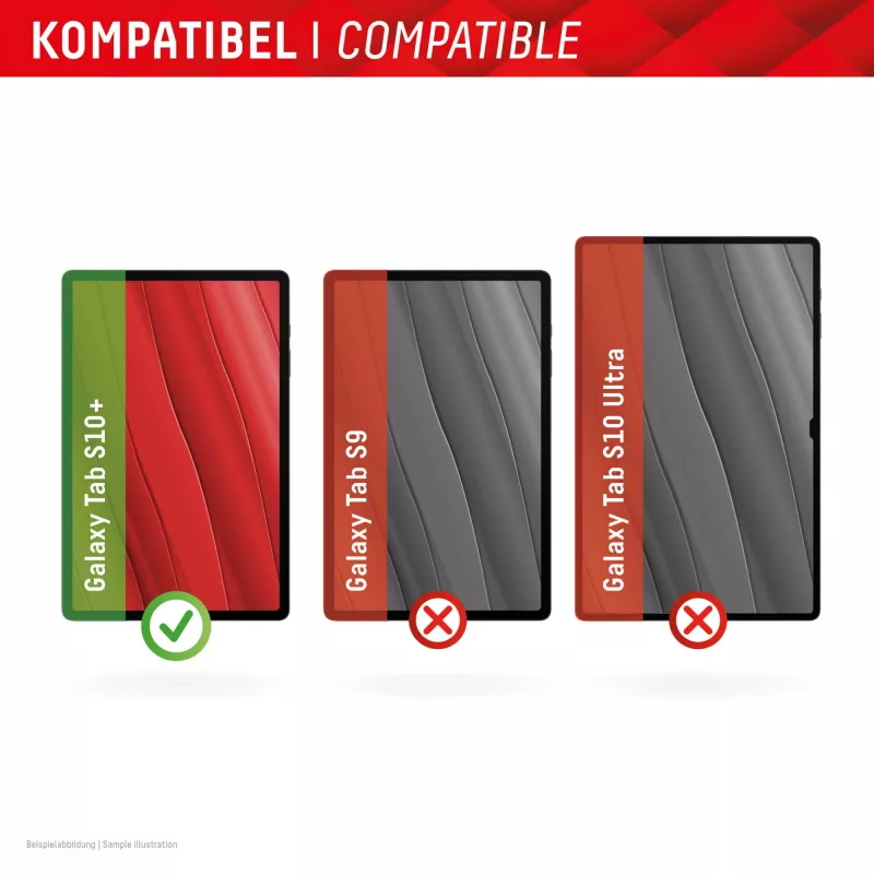 Displex Tablet Glass (9H) Samsung Galaxy Tab S10+ apsauginis stiklas su Eco montavimo rėmeliu, nedūžtantis