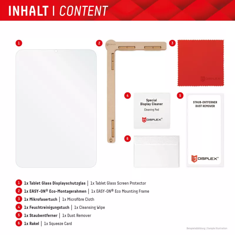 Displex Tablet Glass (9H) Samsung Galaxy Tab S10+ apsauginis stiklas su Eco montavimo rėmeliu, nedūžtantis