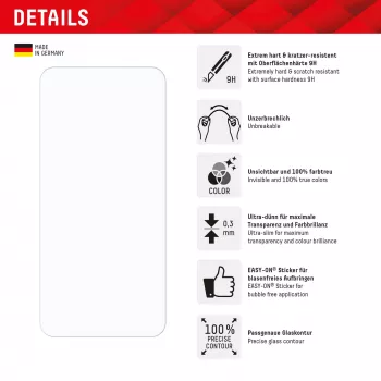 Displex Smart Glass (9H) apsauginis stiklas, skirtas Samsung Galaxy A36, su montavimo lipduku, nedūžtantis