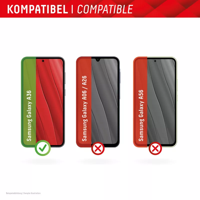 Displex Smart Glass (9H) apsauginis stiklas, skirtas Samsung Galaxy A36, su montavimo lipduku, nedūžtantis
