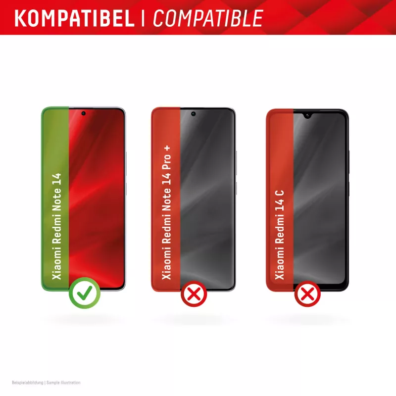 Displex Smart Glass (9H) apsauginis stiklas, skirtas Xiaomi Redmi Note 14, su montavimo lipdukais, nedūžtantis