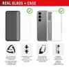 Grūdinto stiklo apsauga + dėklas Samsung Galaxy A36, e.v.i., Eco montavimo rėmelis, atspari įbrėžimams, permatoma