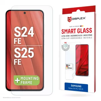 Displex Smart Glass (9H) Samsung Galaxy S25 FE/S24 FE, montavimo lipdukas, nedūžtantis