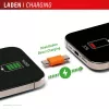 Displex avarinis telefonų įkroviklis, USB-C į USB-C, mini kištukas + lanksti laidinė, kompaktiškas 2 vnt. rinkinys