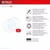 Apsauginis stiklas e.v.i. Displex 9H Glass Galaxy Watch 8 40mm, 2 vnt., itin plonas, be rėmelio, nuo pirštų atspaudų