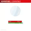 Apsauginis stiklas Galaxy Watch 8 (44 mm) e.v.i. Displex 9H, 2 vnt., itin plonas, be rėmelio, apsaugantis nuo pirštų atspaudų