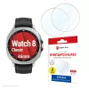 Apsauginis stiklas e.v.i. Displex 9H Glass, skirtas Galaxy Watch 8 (46mm) — 2 vnt., itin plonas, berėmis, apsaugantis nuo pirštų atspaudų