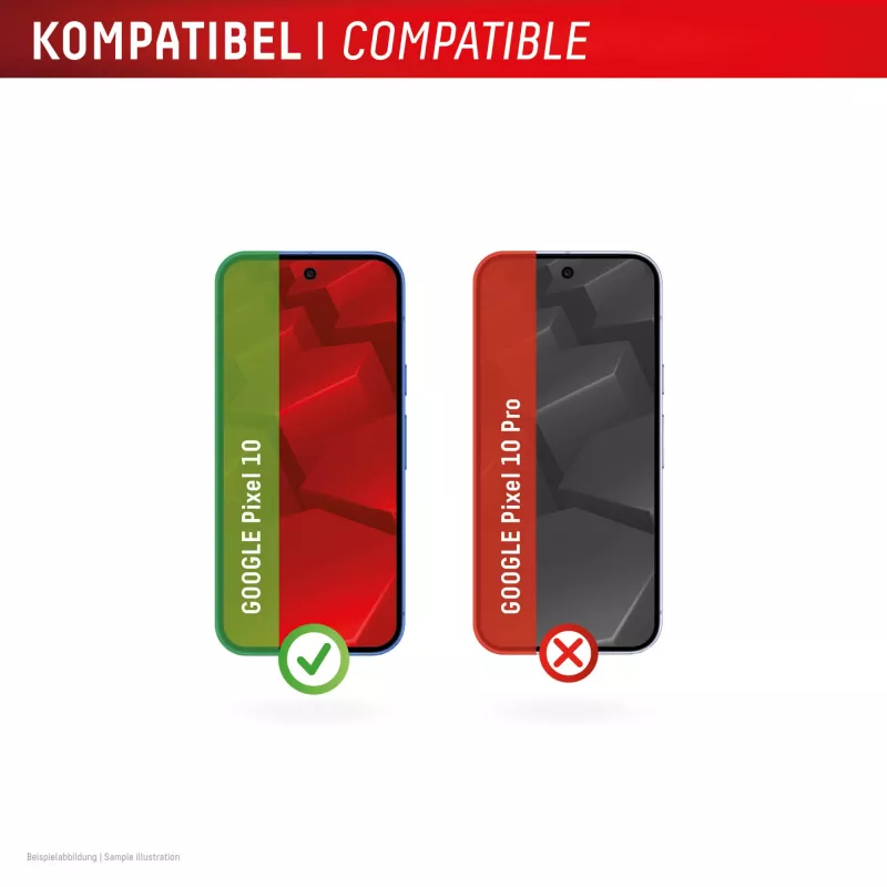Grūdintas stiklas Google Pixel 10 su dėklu e.v.i. (DISPLEX Real Glass + Case)