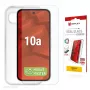 Apsauginis stiklas ir dėklas e.v.i., skirtas Google Pixel 10a — grūdintas stiklas, permatomas, atsparus įbrėžimams ir smūgiams