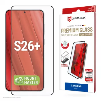 Displex Premium ekrano apsauga (Full Cover, 10H), skirta Samsung S26+, pilnas dengimas