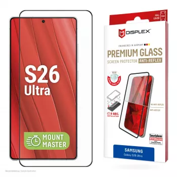 Displex Premium apsauginis stiklas Samsung S26 Ultra (Full Cover, 10H)