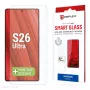 Displex Smart Glass (9H) apsauginis stiklas, skirtas Samsung Galaxy S26 Ultra, nedūžtantis, sausas klijavimas, atsparus smūgiams, nešvarumams ir įbrėžimams, skaidrus, 1 vnt.