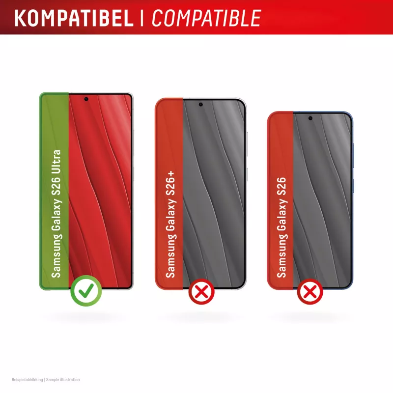 Displex Smart Glass (9H) apsauginis stiklas, skirtas Samsung Galaxy S26 Ultra, nedūžtantis, sausas klijavimas, atsparus smūgiams, nešvarumams ir įbrėžimams, skaidrus, 1 vnt.