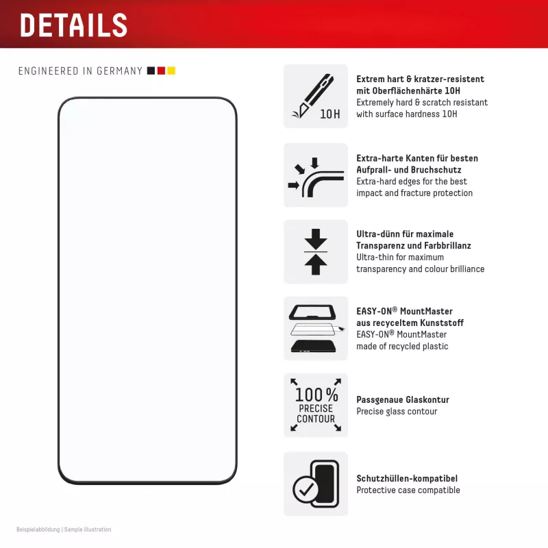 Displex Premium apsauginis stiklas Samsung A57 (Full Cover, 10H)