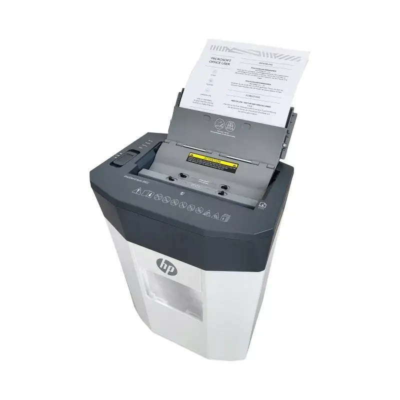 Popieriaus smulkintuvas HP OneShred Auto 80CC, kryžminis pjovimas, 68 dB, 22 cm, baltas