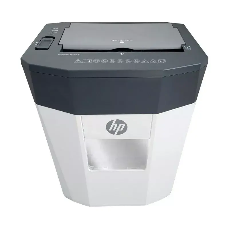 Popieriaus smulkintuvas HP OneShred Auto 80CC, kryžminis pjovimas, 68 dB, 22 cm, baltas