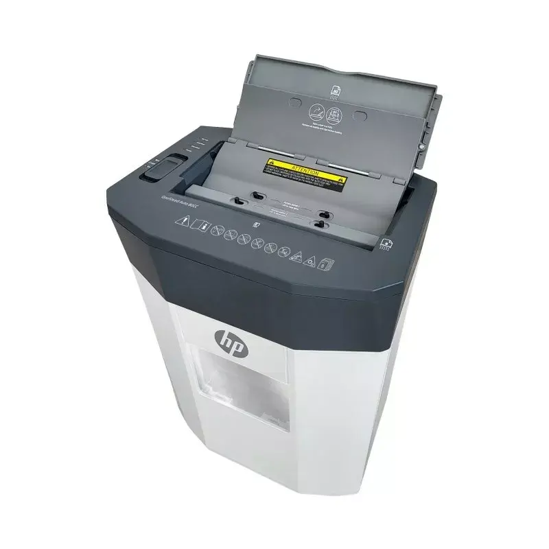 Popieriaus smulkintuvas HP OneShred Auto 80CC, kryžminis pjovimas, 68 dB, 22 cm, baltas