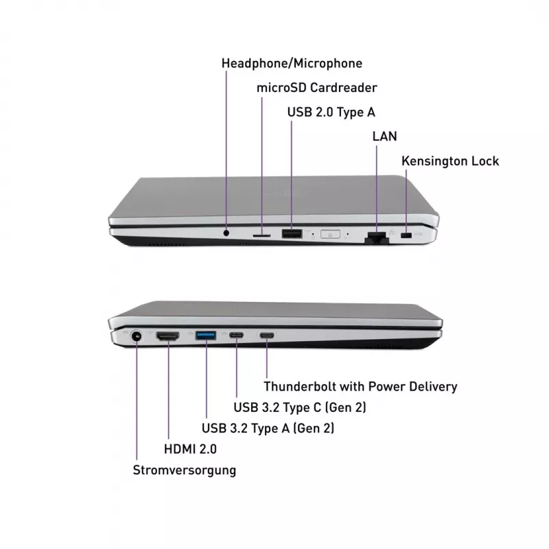 Nešiojamas kompiuteris TERRA MOBILE US1220800 Intel Core i7-1355U 15.6 colių Full HD 16 GB DDR5 512 GB SSD Wi-Fi 6 Windows 11 Pro sidabrinis