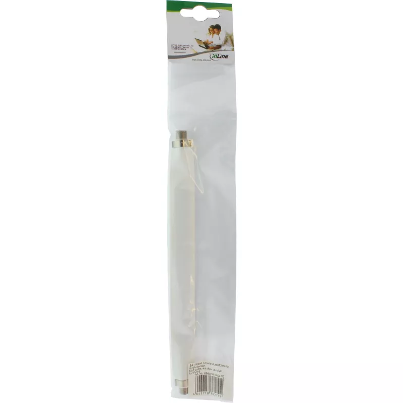 Langų kanalas SAT kabeliui InLine F-plug kištukas–kištukas, baltas, 21×220×13 mm