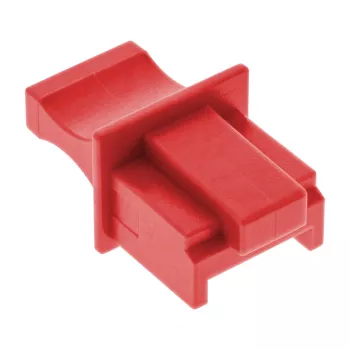 InLine Dulkėms atsparus RJ45 lizdo dangtelis, raudonas, 100 vnt.