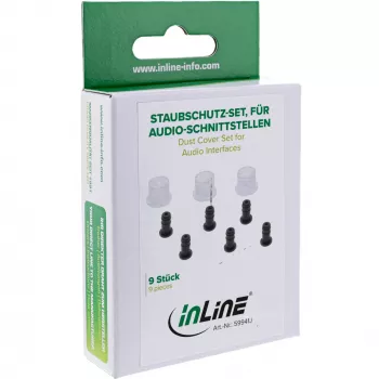 InLine dulkių dangtelių rinkinys garso sąsajoms RCA + 3,5 mm, 9 vnt. InLine 59941J