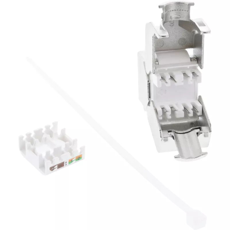 InLine RJ45 Keystone Snap-In modulis Cat.6a su dulkių dangteliu mėlynas