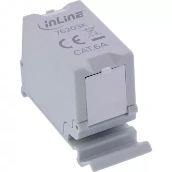 InLine 76203K Cat.6A dviguba jungtis su įžeminimo spyruokle