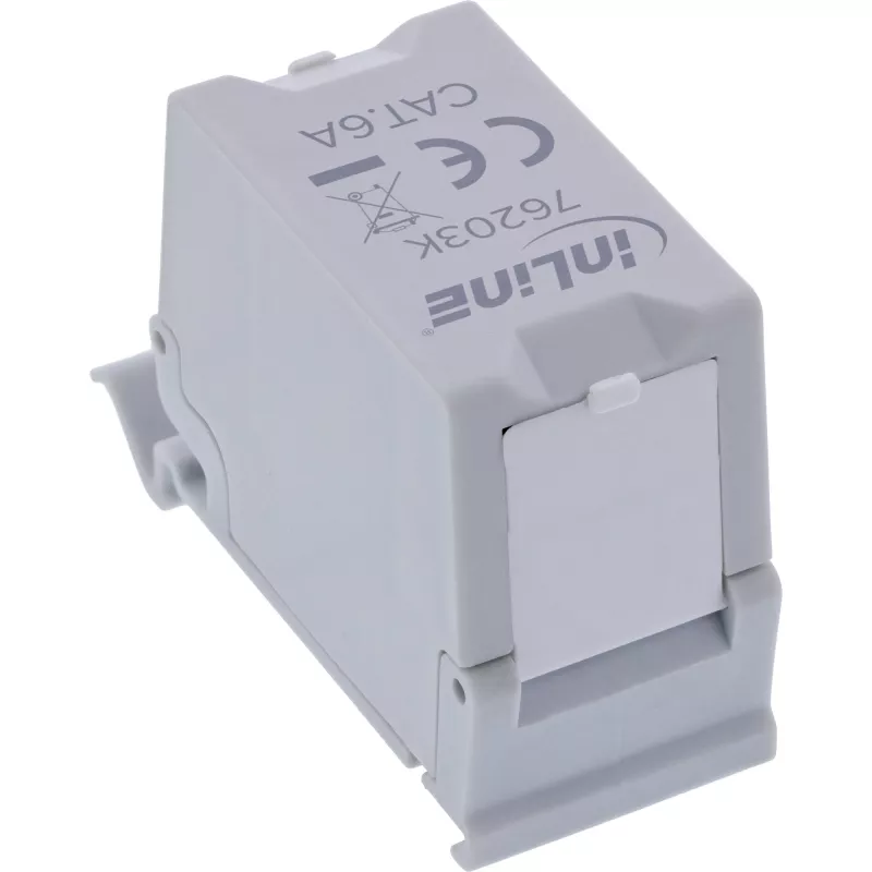 InLine 76203K Cat.6A dviguba jungtis su įžeminimo spyruokle