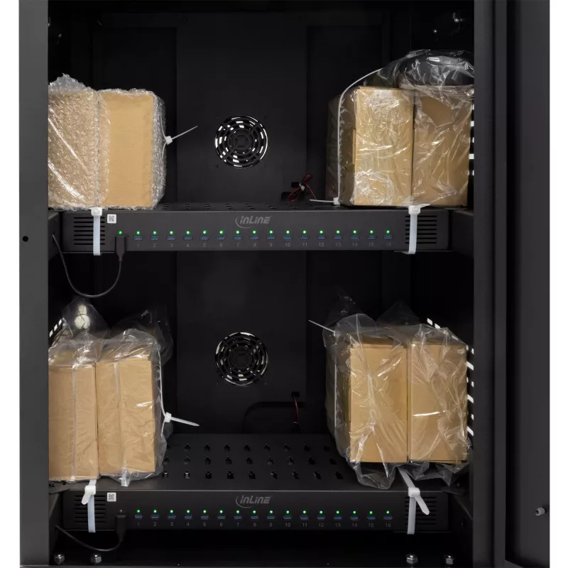 InLine 31516E įkrovimo stotelė-organizatorius, laisvai pastatoma, plieninė, juoda