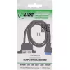 InLine 33390K Vidinė USB 3.2 Gen.1 jungtis, pagrindinė plokštė prie 2x USB-A lizdų, 0,45 m