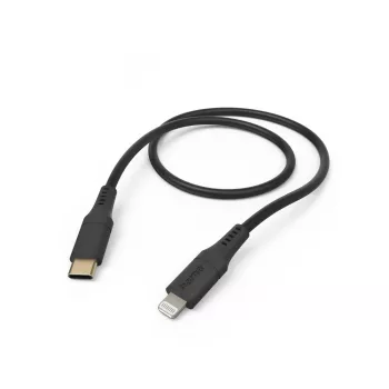 Hama Flexible 1.5 m juoda – greito įkrovimo ir duomenų laidas