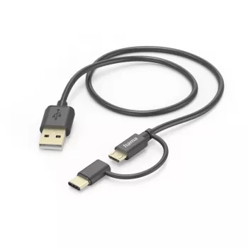 Hama 00201533 USB kabelis USB 2.0 1 m USB A Micro-USB B juodas