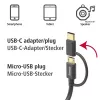 Hama 00201533 USB kabelis USB 2.0 1 m USB A Micro-USB B juodas