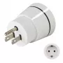 Hama 00223432 kištukinis adapteris B tipo kištukas į C (Euro) + F tipo lizdus, baltas