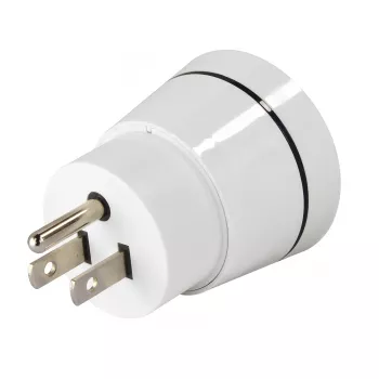 Hama 00223432 kištukinis adapteris B tipo kištukas į C (Euro) + F tipo lizdus, baltas
