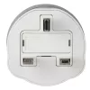 Hama 00223433 kištukinis adapteris Type G (JK) į Type C (Euro) + Type F baltas