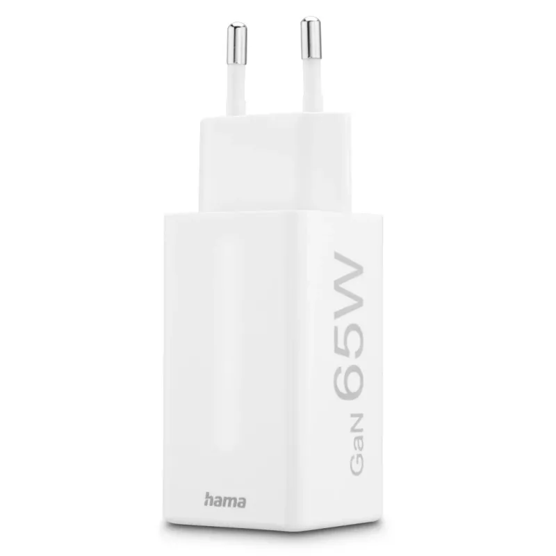 Hama 00125142 universalus greitasis 65 W įkroviklis su trimis USB prievadais, baltas