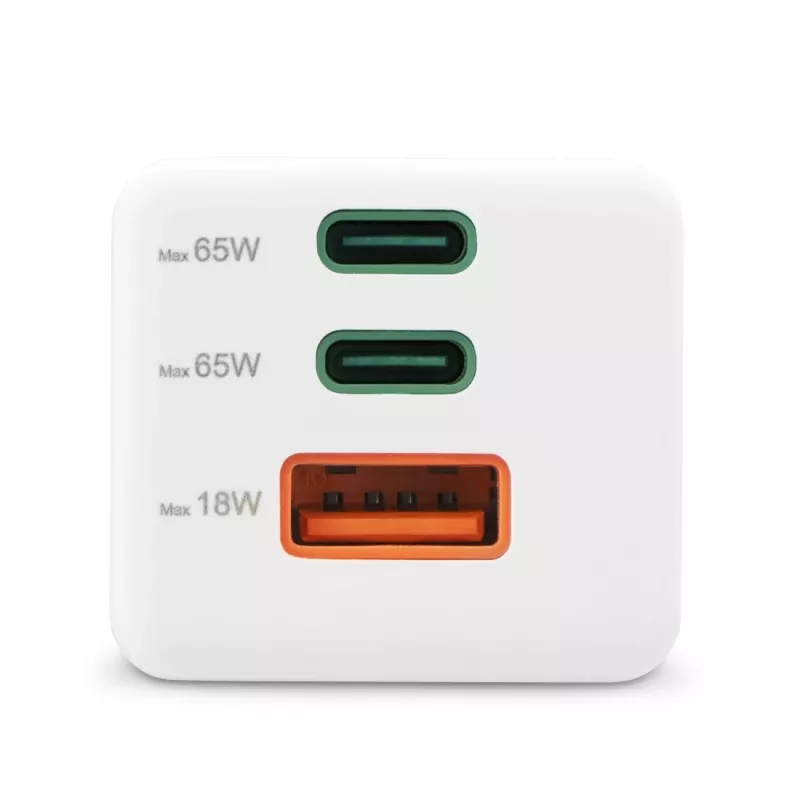 Hama 00125142 universalus greitasis 65 W įkroviklis su trimis USB prievadais, baltas