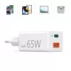 Hama 00125142 universalus greitasis 65 W įkroviklis su trimis USB prievadais, baltas