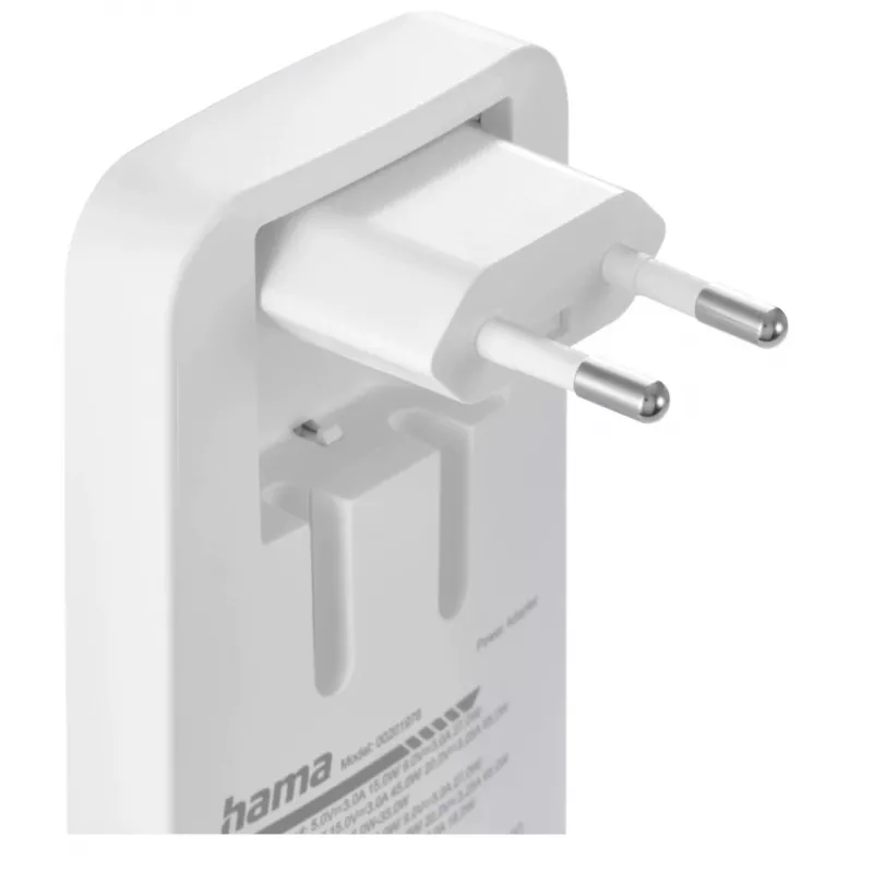 Hama 00125144 belaidis įkroviklis ausinėms, nešiojamam kompiuteriui, power bank, išmaniajam telefonui, planšetei, baltas, AC greitasis įkrovimas