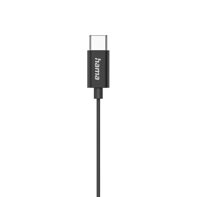 Ausinės Hama Classy laidinės į ausis skambučiams/muzikai USB Type-C juodos