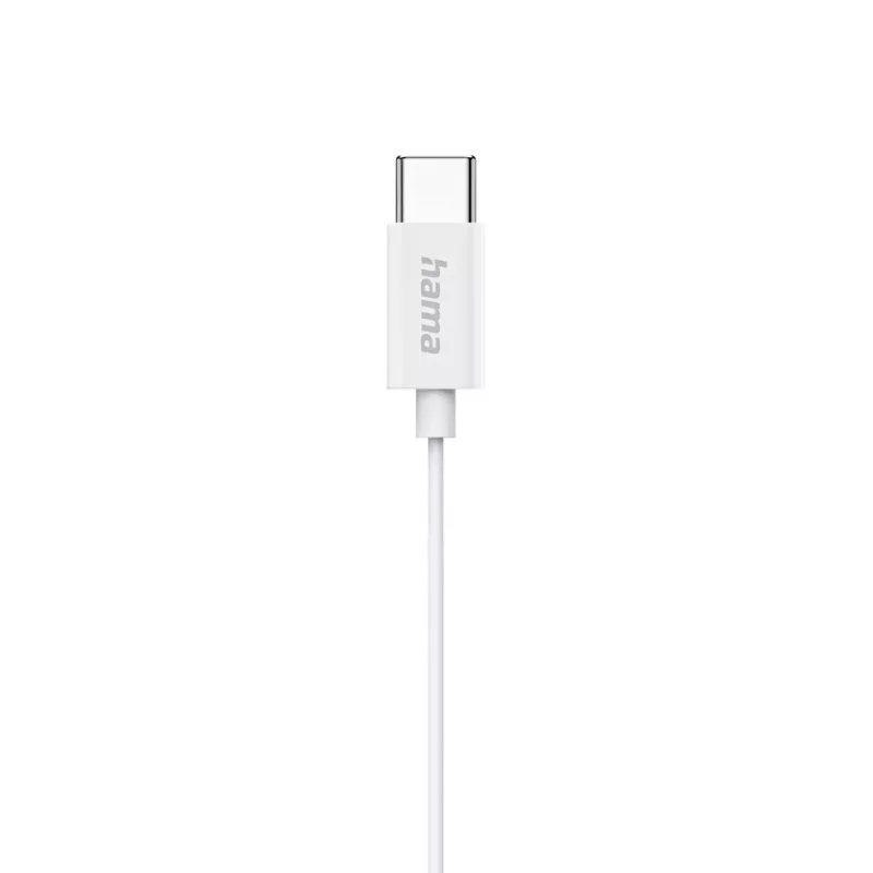 Hama Classy ausinės laidinės į ausį Skambučiai/Muzika USB Type-C balta