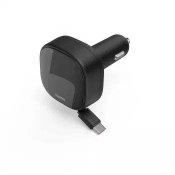 Hama 00201958 automobilinis greitasis įkroviklis su USB-C, universalus, juodas