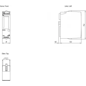 Siemens 6ES7132-6HD01-0BB1 maitinimo adapteris/inverteris, vidaus, įvairiaspalvis