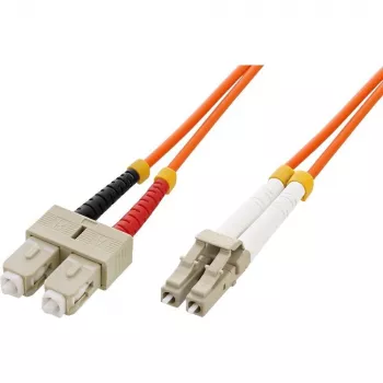 EFB-Elektronik LC-SC dupleksinis optinis jungiamasis kabelis 50/125 µm OM2 LSZH, 5 m, oranžinis, O0320.5